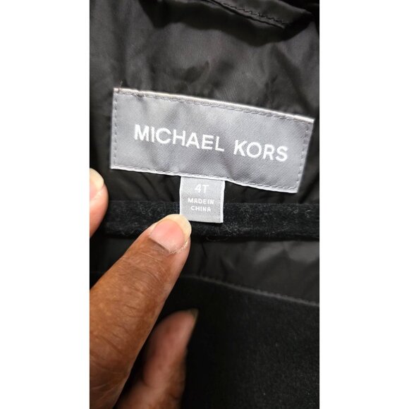 Michael Kors Kids Orange Puffer Jacket Hood & Zip Closure Size 4T Polyester Line - Picture 6 of 7